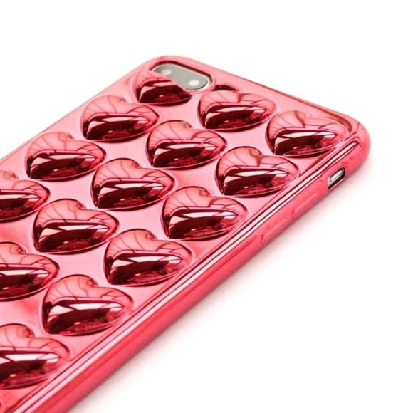 NEW iPhone 7/8 Electroplate 3D Heart Case - Picture 5 of 6